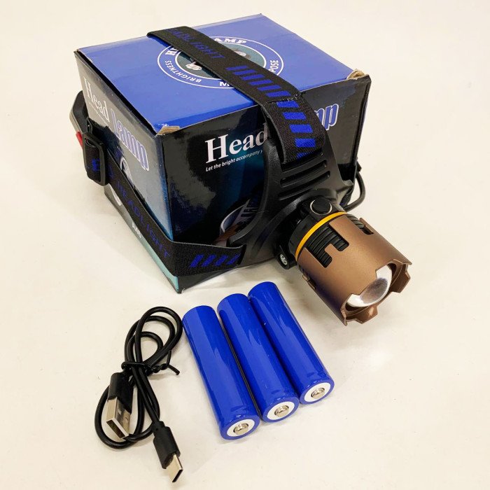 Ліхтар налобний A50-TG, Power Bank 3x18650