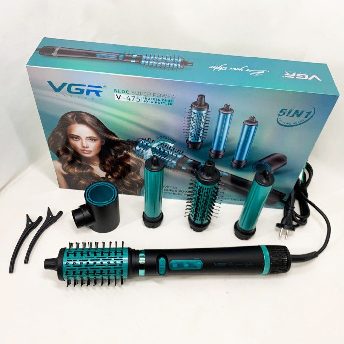 Фен-стайлер VGR 5 в 1 V-475. Колір: чорний