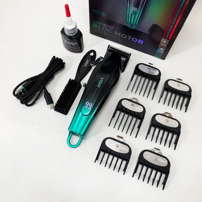 Акумуляторна машинка для стрижки VGR V-662 Колір: зелений