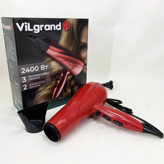Фен Vilgrand VHD-2430 Колір: червоний