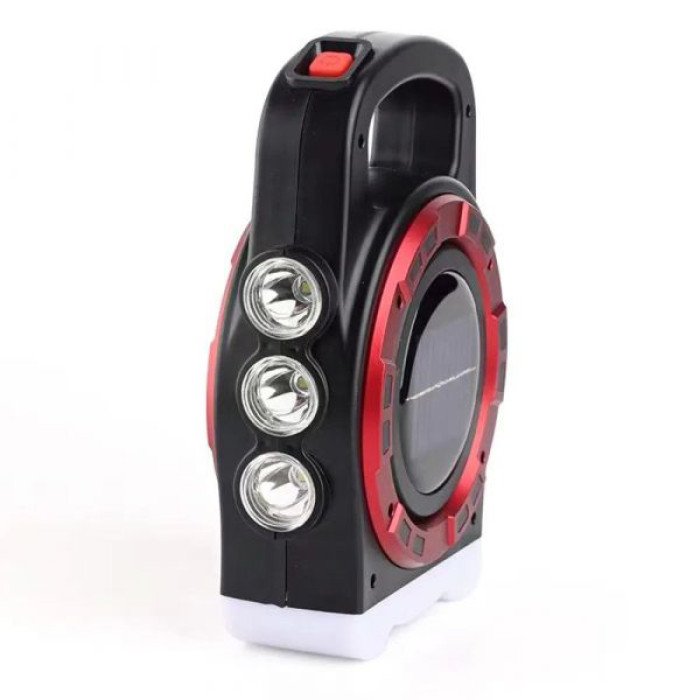 Переносний ліхтар прожектор 6678С-3LED+5COB із сонячною панеллю та функцією Power Bank, ручний прожектор