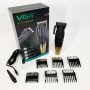 Машинка для стрижки волосся акумуляторна Professional Turbo з різними насадками VGR V-003. Колір: жовтий