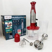 Блендер 5в1 Rainberg RB-2307 багатофункціональний занурювальний та стаціонарний Red
