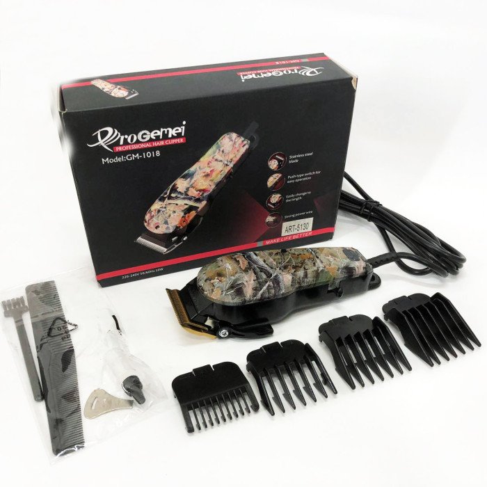 Професійна машинка для стрижки волосся GEMEI GM-1018, Стильна машинка для стрижки, Триммер для бороди