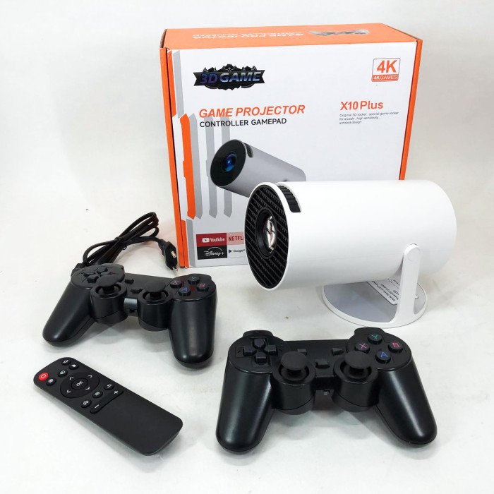 Смарт-проектор - ігрова приставка з джойстиками X10 Plus