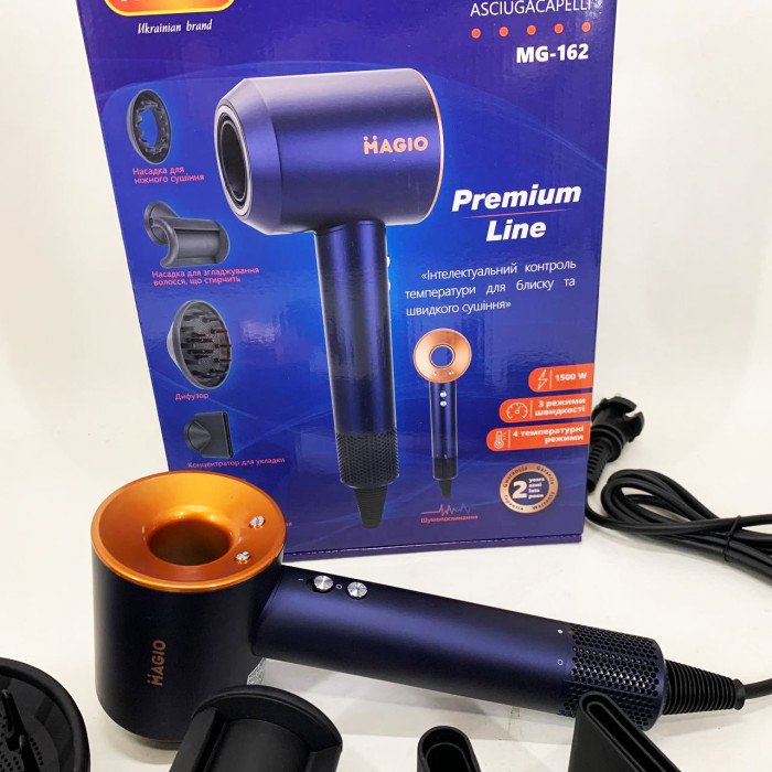 Фен для волосся MAGIO MG-162 5 насадок 1500 Вт