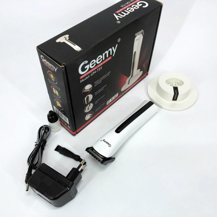 Бездротова машинка для стрижки волосся GEMEI GM-725, Професійна бритва-машинка для стрижки волосся