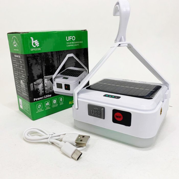 Ліхтар кемпінговий DP-K7-100 сонячна панель Power Bank