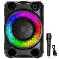 Бездротова караоке колонка з мікрофоном та RGB-підсвічуванням ZQS8148