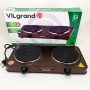 Настільна плита електрична ViLgrand VHP152F. Колір: коричневий