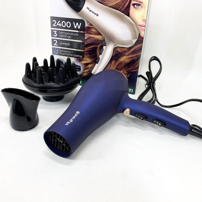 Фен VILGRAND VHD 2424TI. Колір: синій