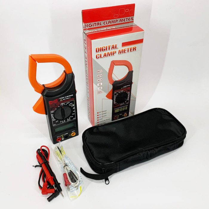Цифровий кліщовий мультиметр HAOYUE DT266C з термопарою, чохлом та щупами
