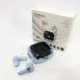Бездротові вакуумні навушники TWS з дисплеєм LED, вологозахист IPx4 Bluetooth 5.4 з кейсом. Колір: блакитний