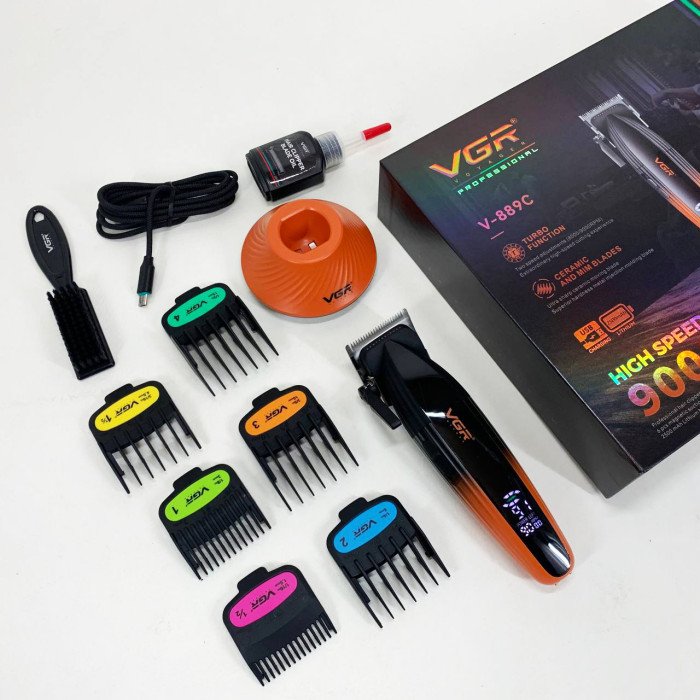 Машинка для стрижки волосся VGR V-889C керамічні леза 9000RPM