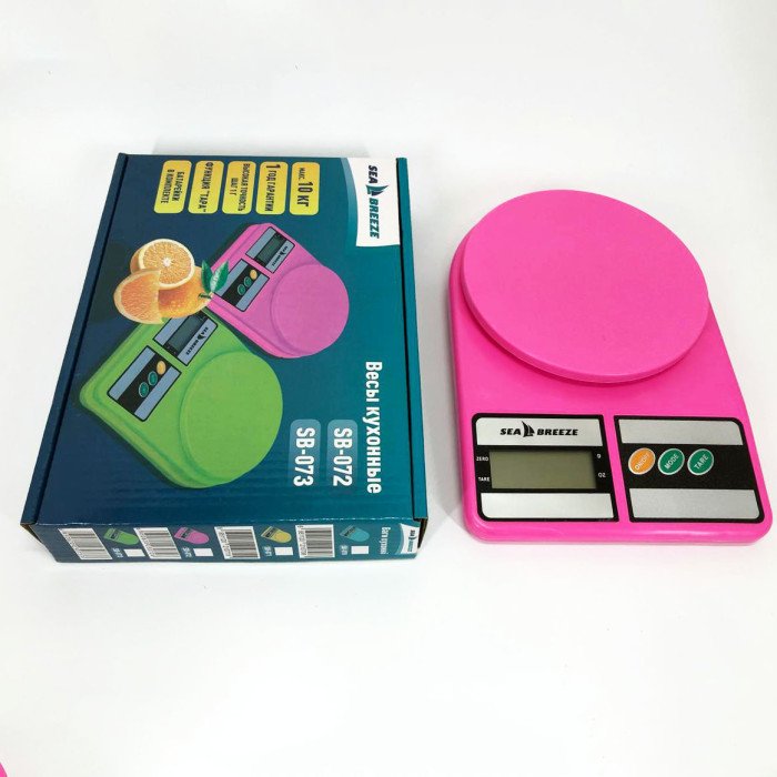 Ваги кухонні SeaBreeze SB-072, Електричні кухонні ваги, Точні кухонні ваги. Колір: рожевий