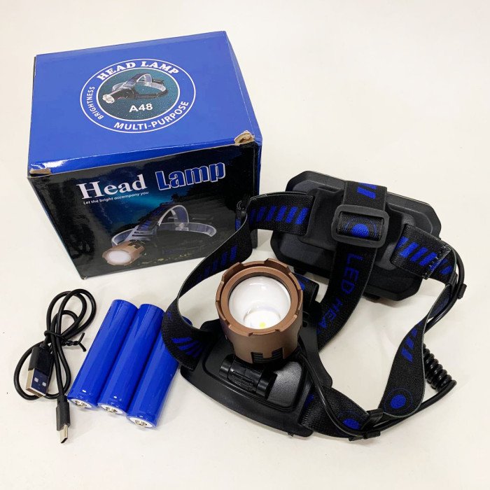 Ліхтар налобний A50-TG, Power Bank 3x18650