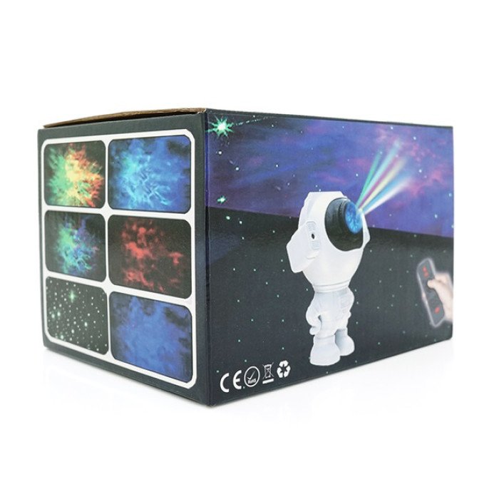 Зоряний 3D проектор Astronaut, Лазерний нічник-проектор астронавт LED, Міні лазерний проектор небо