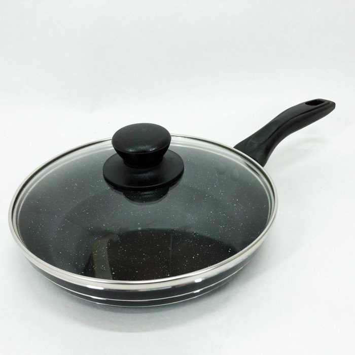 Сковорода з кришкою та антипригарним покриттям UNIQUE UN-5162 20 см, Сковорода фірмова для приготування