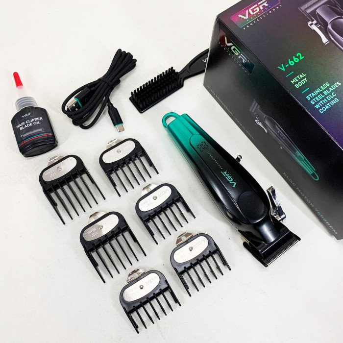 Акумуляторна машинка для стрижки VGR V-662 Колір: зелений