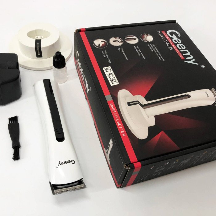 Бездротова машинка для стрижки волосся GEMEI GM-725, Професійна бритва-машинка для стрижки волосся