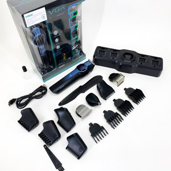 Набір для стрижки VGR V-173 BLUE 13 в 1