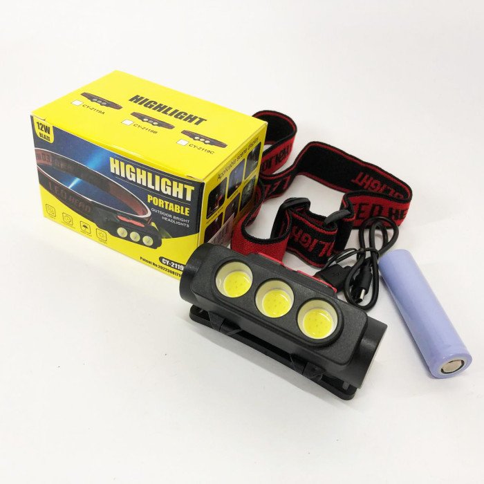 Ліхтар налобний акумуляторний PLD-2119C, Ліхтарик військовий світлодіодний налобний ліхтарик