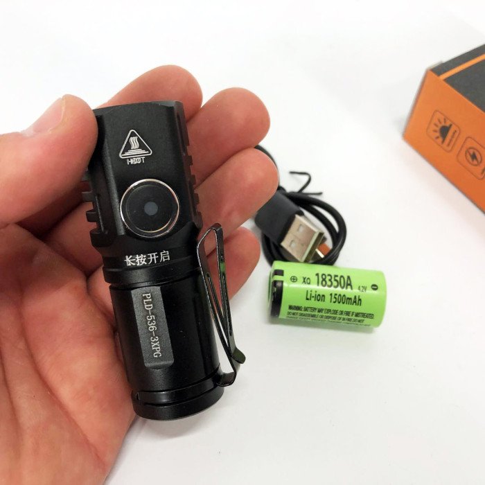 Кишеньковий ліхтарик PLD-536-3XPG, потужний акумуляторний лед ліхтарик, ліхтарик тактичний ручний