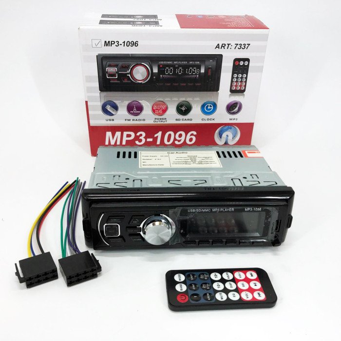 Автомагнітола MP3-1096 BT ISO зі знімною панеллю 4х50W, Магнітофон для машини авто автомобіля