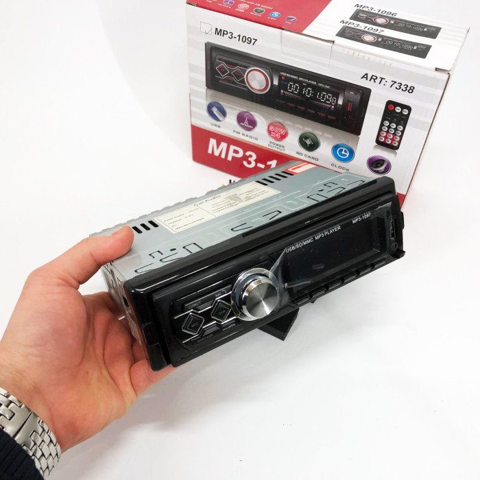 Автомагнітола MP3-1097 BT ISO зі знімною панеллю, Автомагнітола магнітола в авто з Usb сенсорна