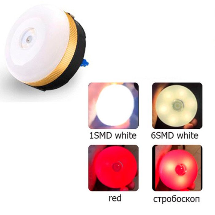 Світлодіодний кемпінговий ліхтар YD-7-7SMD з функцією Power Bank біле червоне світло