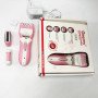 Епілятор депілятор жіночий електричний бездротовий + триммер + пемза 3 в 1 Gemei GM-3052