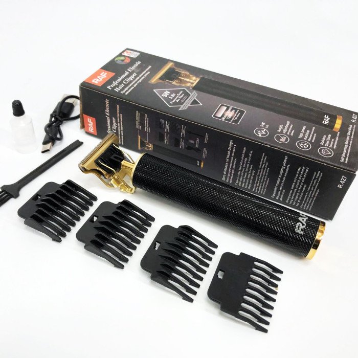 Тример акумуляторний для стрижки волосся RAF R.427 для бороди вусів машинка для стрижки 5 Вт