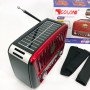 Радіоприймач акумуляторний Golon RX-456 із сонячною панеллю, Радіо приймач. Колір: червоний
