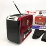 Радіоприймач акумуляторний Golon RX-456 із сонячною панеллю, Радіо приймач. Колір: червоний