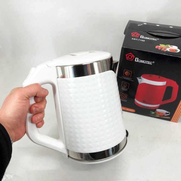 Електрочайник Domotec MS-5027 2000 Вт. Колір: білий