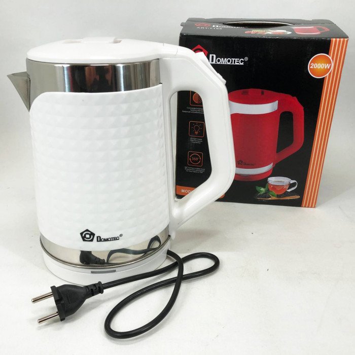 Електрочайник Domotec MS-5027 2000 Вт. Колір: білий