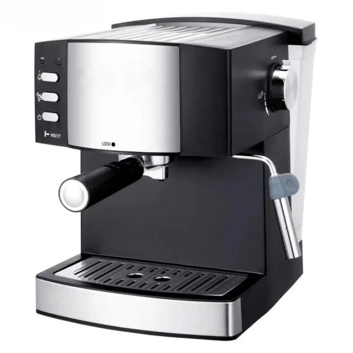 Кавомашина рожкова еспресо Rainberg RB-2273 2200Вт з капучинатором 1.6л, напівавтоматична кавоварка