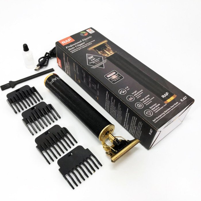 Тример акумуляторний для стрижки волосся RAF R.427 для бороди вусів машинка для стрижки 5 Вт
