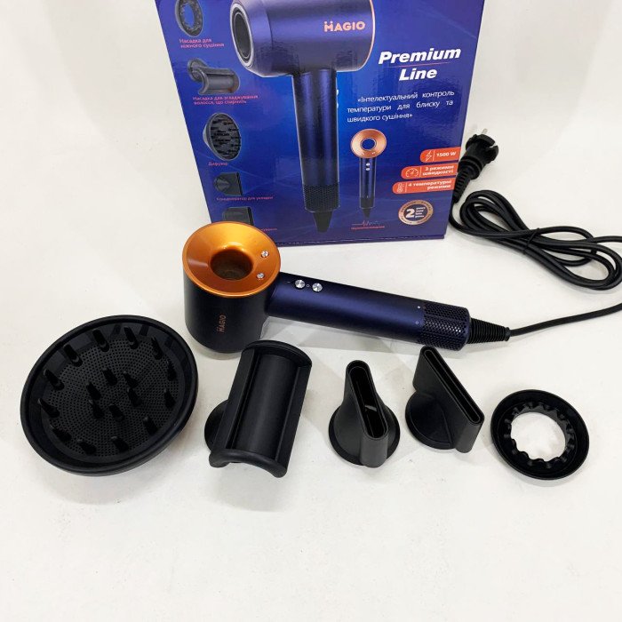 Фен для волосся MAGIO MG-162 5 насадок 1500 Вт
