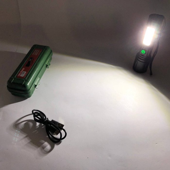 Кишеньковий ліхтарик PLD-603 White з LED-лазером PM10-TG+18SMD (білий+червоний), Лед ліхтар переносний