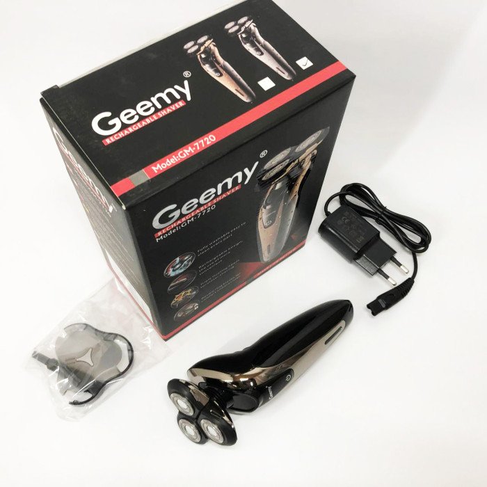 Електробритва Gemei GM-7720 - професійна, бездротова, потужна чоловіча бритва з головками, що плавають