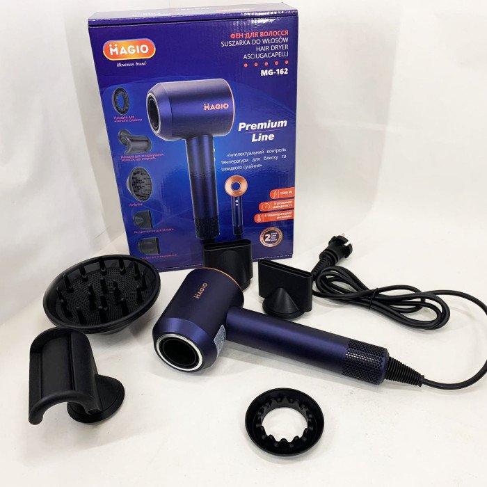 Фен для волосся MAGIO MG-162 5 насадок 1500 Вт