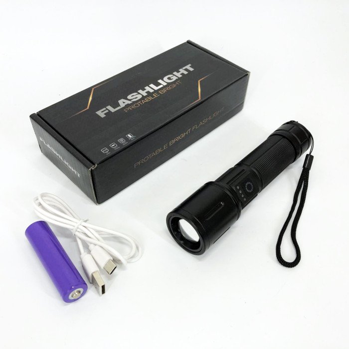 Ручной фонарик PLD-606 White Laser LED PM10-TG представлен с функцией зума, Power Bank, хороший фонарик