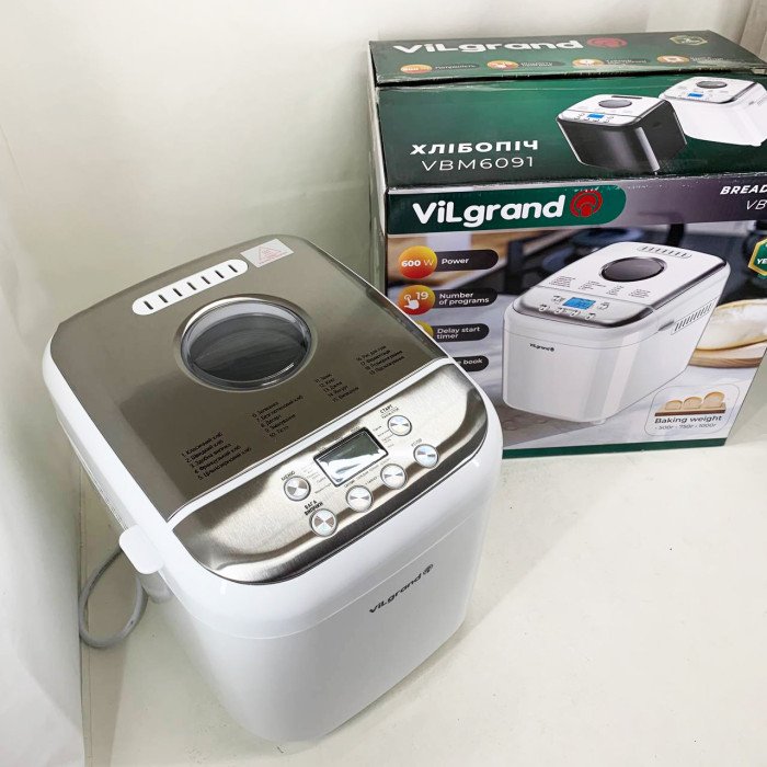Хлібопічка ViLgrand VBM6091. Колір: білий
