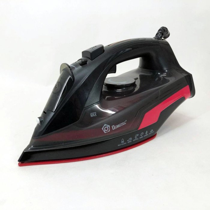 Праска з керамічним покриттям Domotec MS 2258 3000 Вт, праска з керамічною підошвою. Колір: червоний