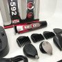 Машинка для стрижки 10в1 GEMEI GM-592, машина для окантування, підстригальна машинка. Колір: червоний