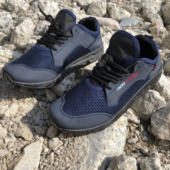 Кросівки сітка чоловіча сіточка 41 розмір. Чоловічі кросівки з тканини, що дихають. Модель 23576. Колір: синій