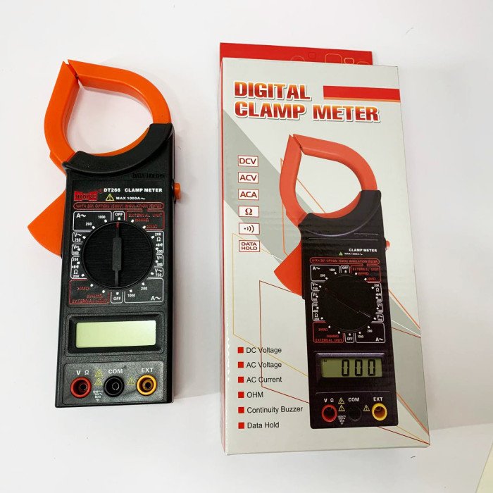 Цифровий кліщовий мультиметр HAOYUE DT266 з чохлом та щупами