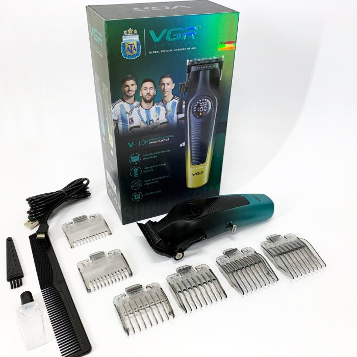 Акумуляторна машинка для стрижки VGR V-196 GREEN