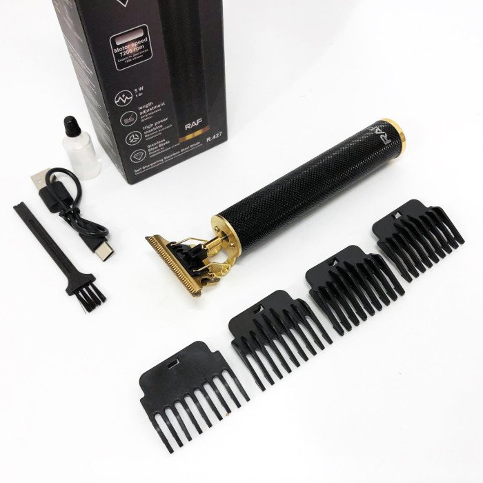 Тример акумуляторний для стрижки волосся RAF R.427 для бороди вусів машинка для стрижки 5 Вт